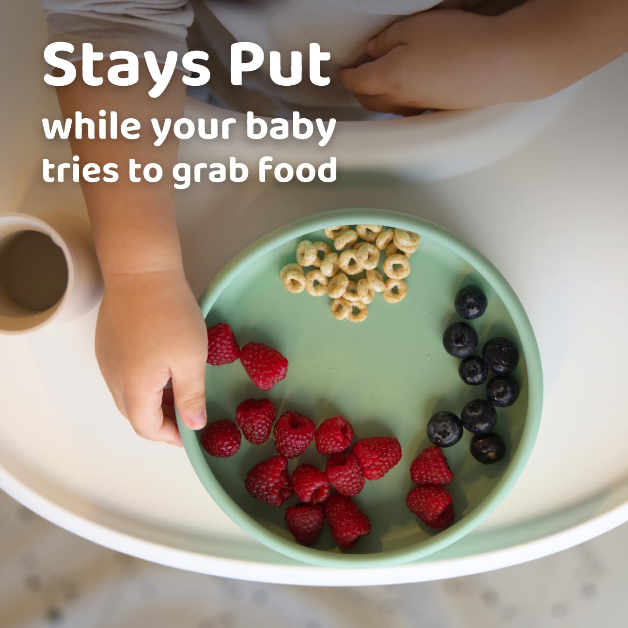 APLAINR Silicone Plate for Baby, Toddler & Kids, Oat Cream