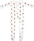Bamboo Little Soft Baby Footie Pajamas, Baby Clothes, Newborn Sleepers, 95% Viscose and 5% Spandex, 0-24 Months