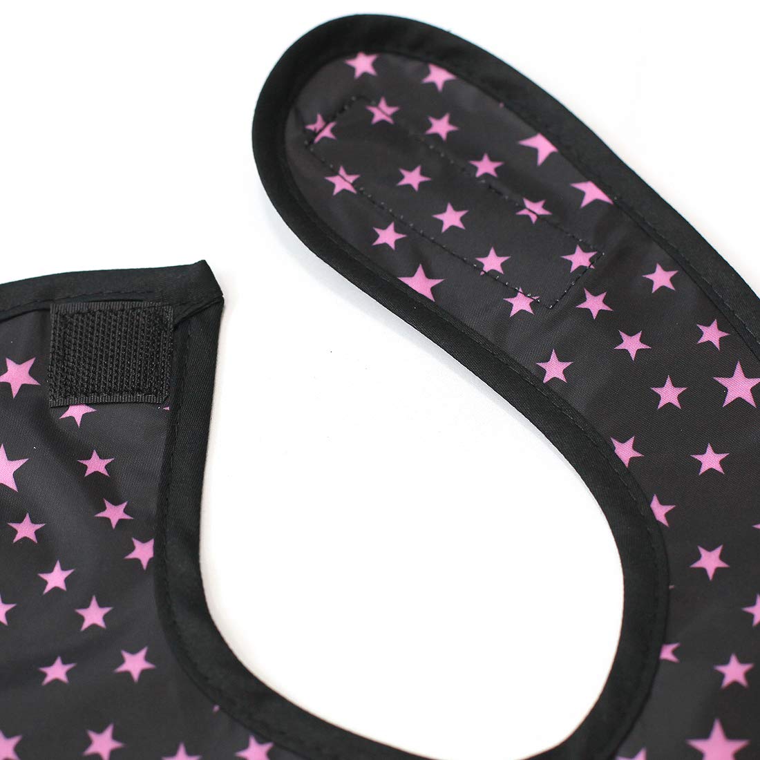 Plie Full Coverage Waterproof Feeding Bib for Toddlers – Extra Long Apron Bib for Mealtime, Self-Feeding, High Chair, Food Catcher, BPA-Free, Easy to Clean - Pink Star