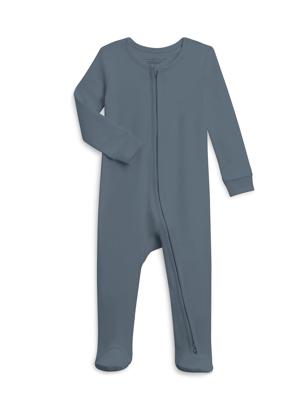 Colored Organics KENDI Organic Cotton Zip Sleeper - Harbor Blue 3-6M