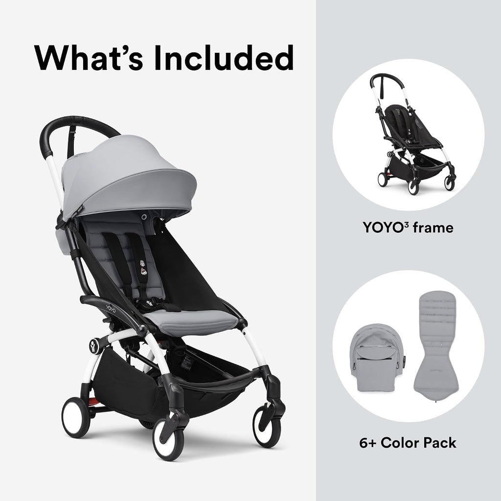 Stokke YOYO3 Travel Stroller from 6 Months, Easy Fold, Black/France Blue