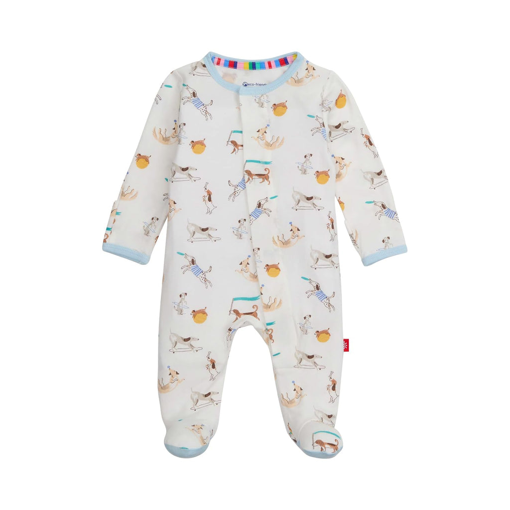 Magnetic Me Boys Modal Magnetic Baby Footie Pajamas | Silky Soft Modal Fabric | Howlarious | Newborn