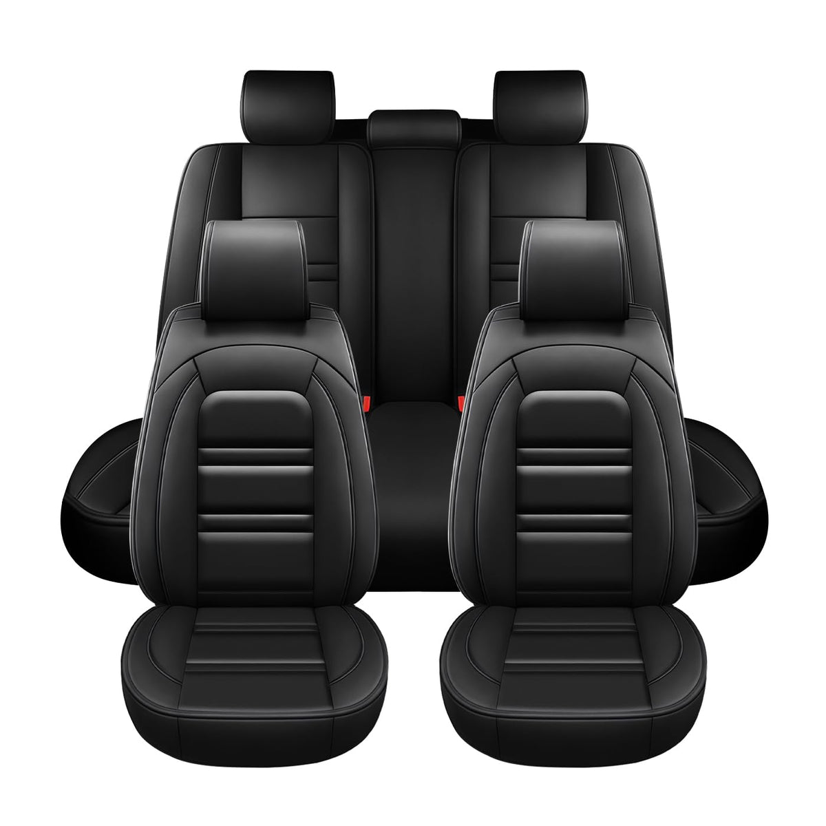 PACKMACH Seat Covers for Chevy Trax 2015-2025 | 5-Seats Leather Seat Covers, Easy to Install Automotive Seat Covers Full Set (Full Set, Coffee)