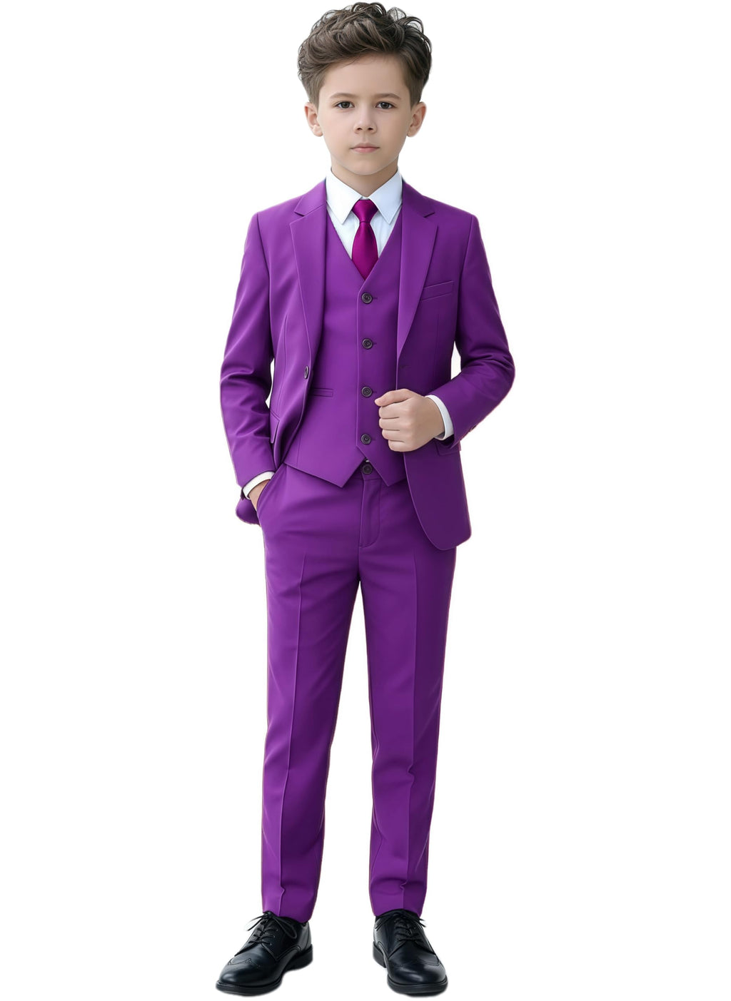 Kids Purple Tuxedo 3T Suits for Boys Toddler Easter Dress Outfit