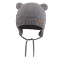 BAVST Baby Toddler Winter Beanie Warm Boys Girls Earflap Hat Infant Knit Caps Cute Bear Soft Cotton Lining for 0-36M(Grey-Light,M)