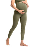 POSHDIVAH Creamluxe Maternity Leggings 25" Olive Green X-Small