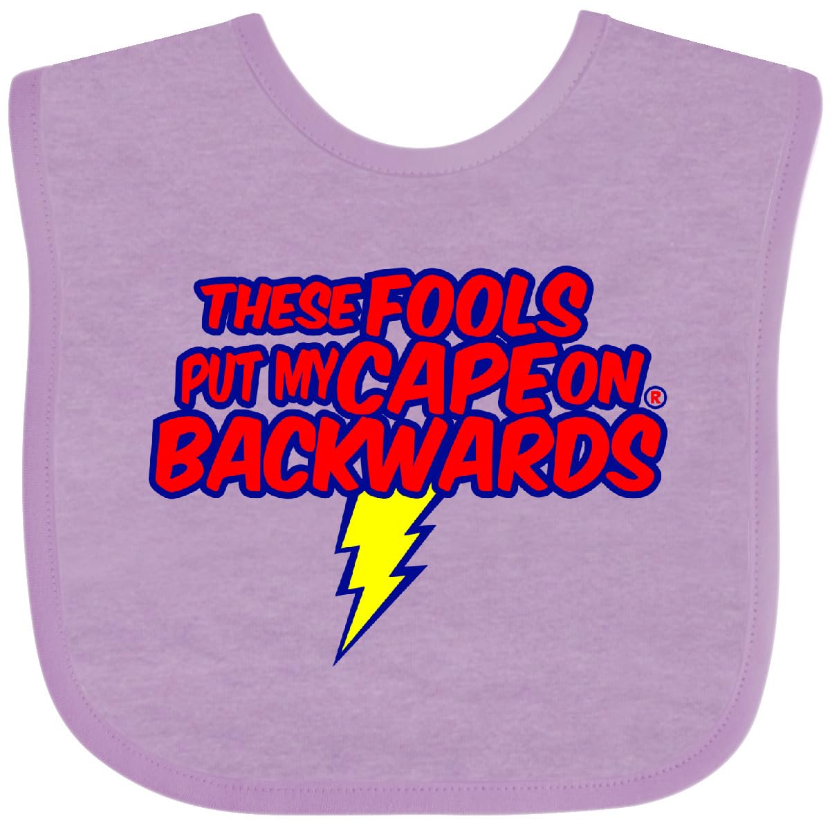 inktastic These Fools Put My Cape on Baby Bib White and Navy 12995