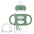 Dr. Brown's Wide-Neck Sippy Spout Bottle with Handles, Green, 1-Pack