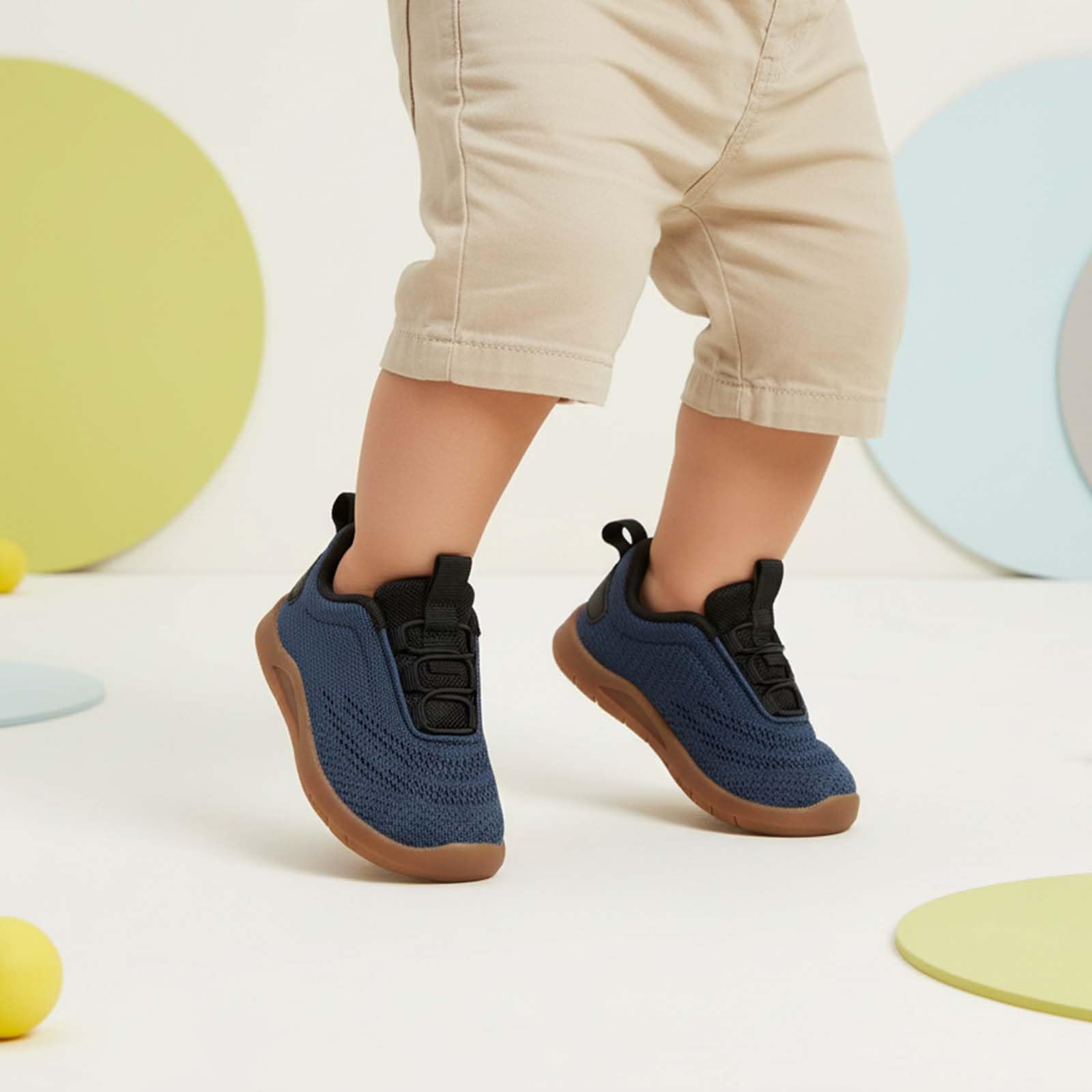 MORENDL Toddler Sneakers Baby Slip On Walking Shoes Non-Slip Breathable Boys & Girls Running Shoes Infant Tennis Shoes Blue Black 8 Toddler
