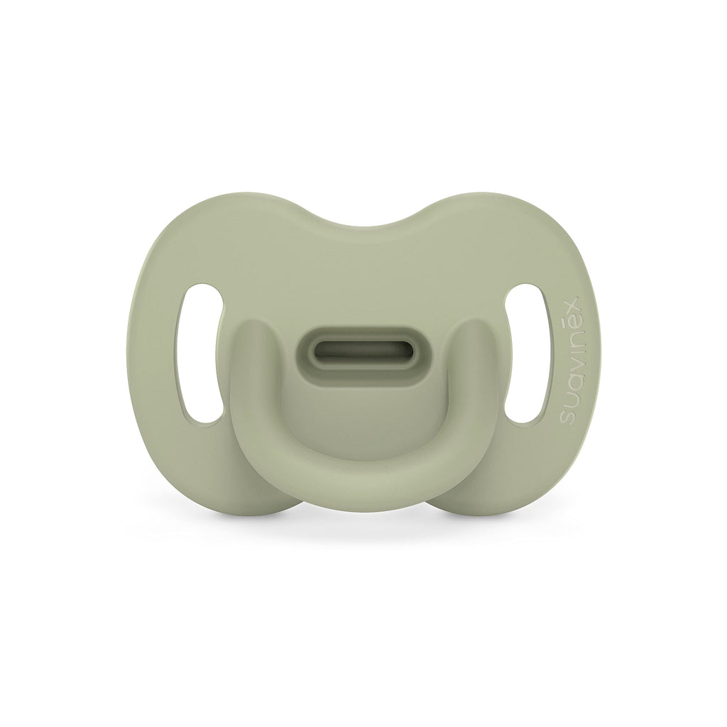 Color Essence SX PRO Silicone Baby Pacifier 1Pk, Made with 100% Soft Silicone, Baby Essentials Perfect for Breastfeeding Babies, Designed in Spain, 6-18 Mths, Jungle Green