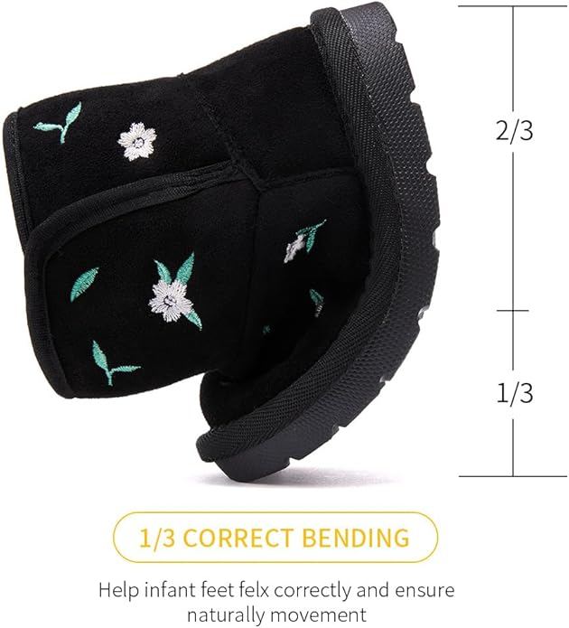 BMCiTYBM Girls Boys Snow Boots Warm Winter Fur Lined Baby Shoes (Infant/Toddler/Little Kid)