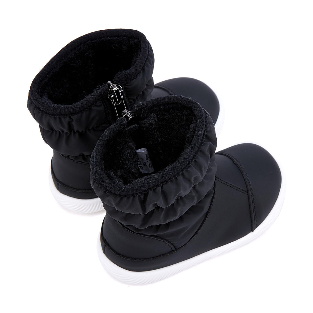 BMCiTYBM Baby Boy Girl Snow Boots Waterproof Infant Winter Warm Booties Nonslip Lightweight Outdoor Shoes for Cold Weather 6 9 12 18 24 Months Black Size 18-24 Months Toddler