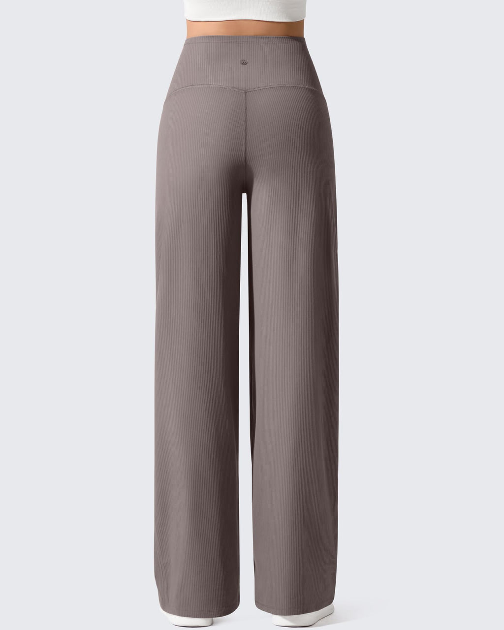 G4Free Maternity Pants for Women Over The Belly Stretchy Wide Leg Yoga Pants Pregnancy Trousers with Pockets(Taupe,M,Regular)