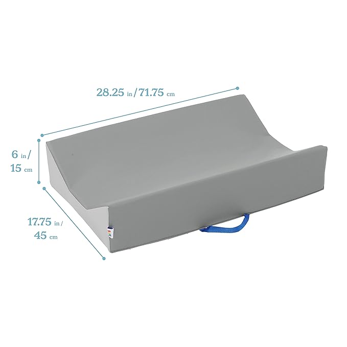 ECR4Kids SoftZone Baby Changing Pad, Contoured, Grey/Light Grey