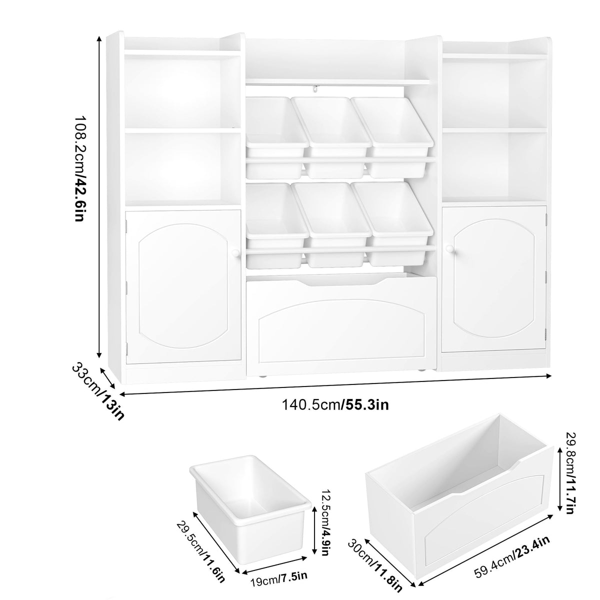 FINETONES Toy Storage Organizer with Movable Drawer Toy Organizer for Kids