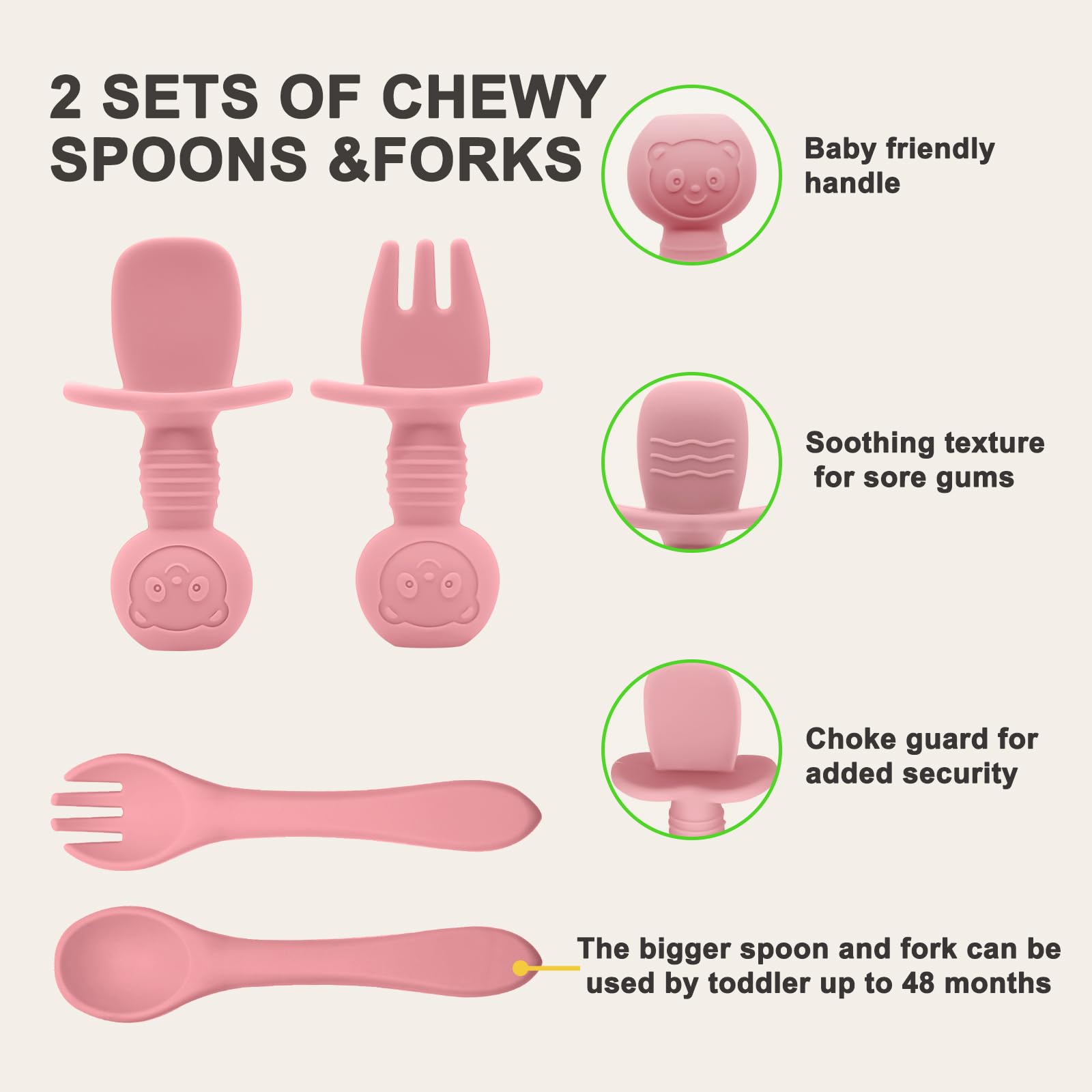 Munlinder Silicone Baby Feeding Set | Baby Led Weaning Supplies Includes Suction Bowls and Divided Plates, Adjustable Bib, Baby Utensils Spoons and Forks,Cup | Baby Feeding Essentials (Pink)