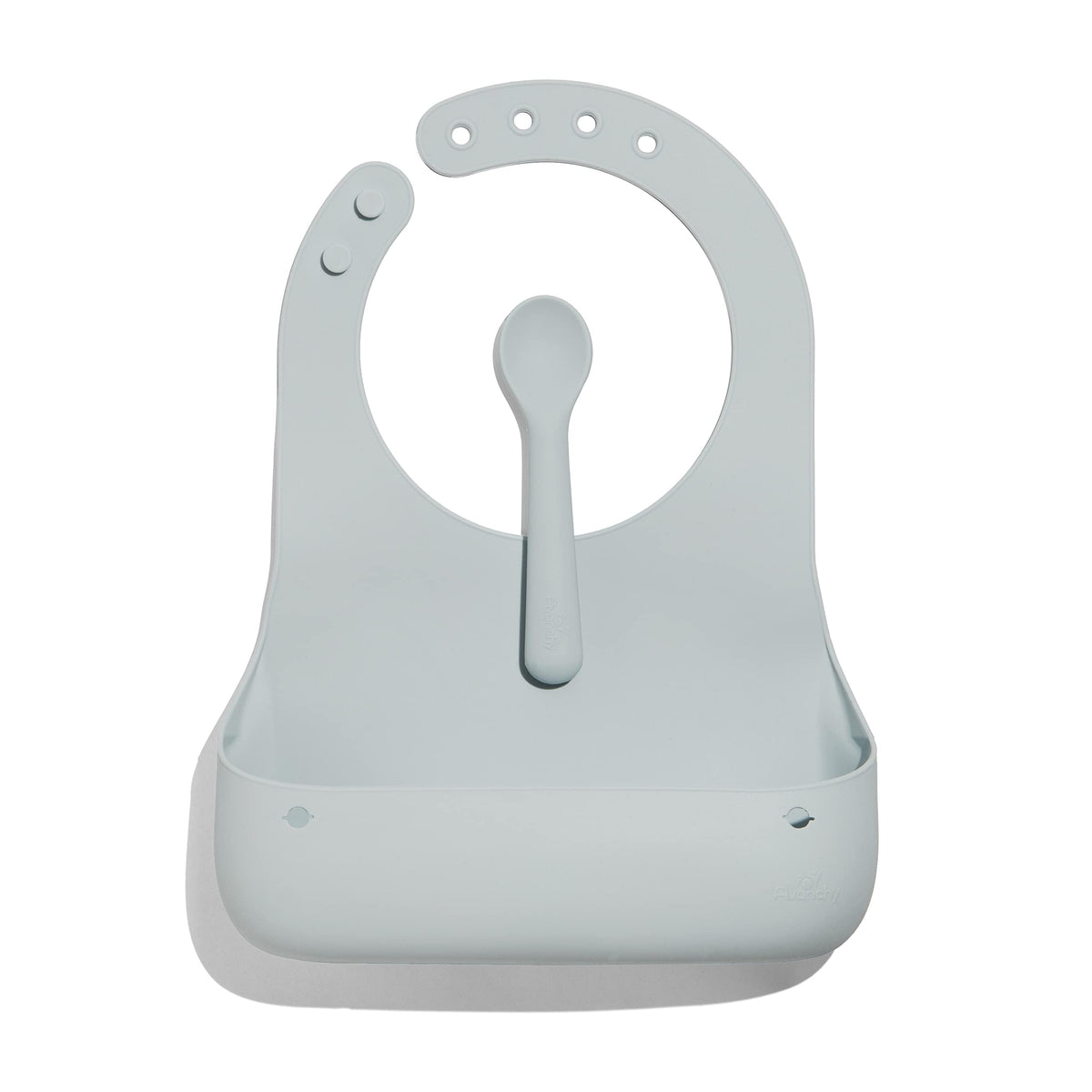 Avanchy Baby & Toddler Silicone Bib with Food Catcher & Spoon, Yellow