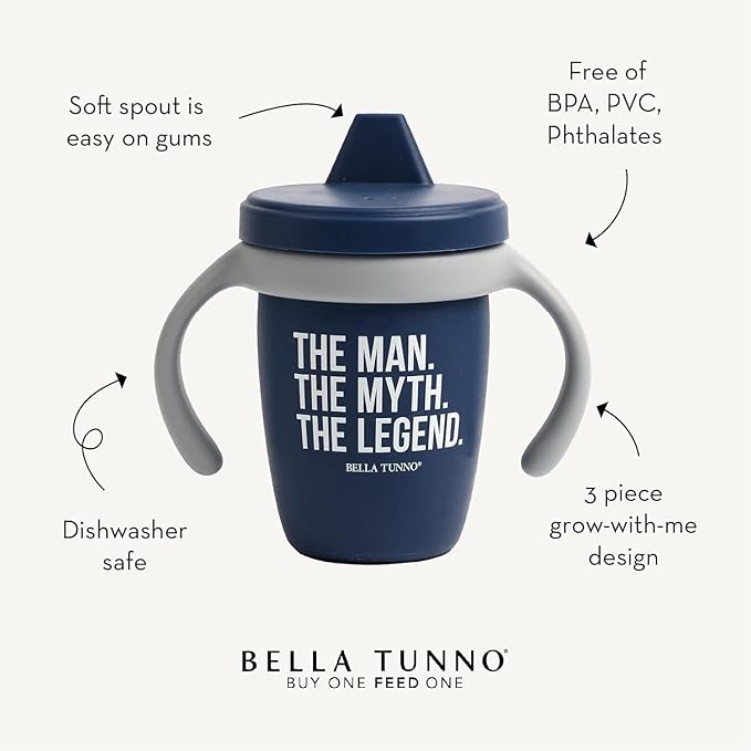 Bella Tunno Sippy Cup, Set of 2 Silicone Training Cups with Transition Handles for Infants, Toddlers & Kids, Babies 6-12 Months & Toddlers 1-3 Years, Boys & Girls, Little Lady & Sippin Pretty, 8 oz