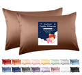 Deep Dream Toddler Pillowcases for 13x18 Pillow 2 Pack, 100% Cotton Travel Pillow Case Cover, 600 Thread Count Cotton Pillow Covers, Soft & Breathable Small Pillow Cases Envelope Closure, Coffee Brown