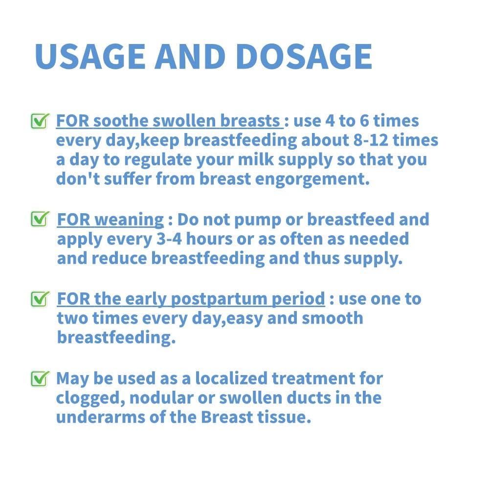 Jadelute Cabbage Cream for Breast Engorgement,Clogged Ducts,Weaning and Mastitis | essentials for Lactation period