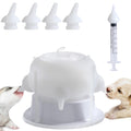 Elevonix Nursing Nipple for Kittens, Nursing Nipple with 4 Adjustable Detachable Nipples – Perfect Replacement for Nursing Bottles, Puppy Feeder for Newborn Kittens & Puppies, 200ml Capacity(White)