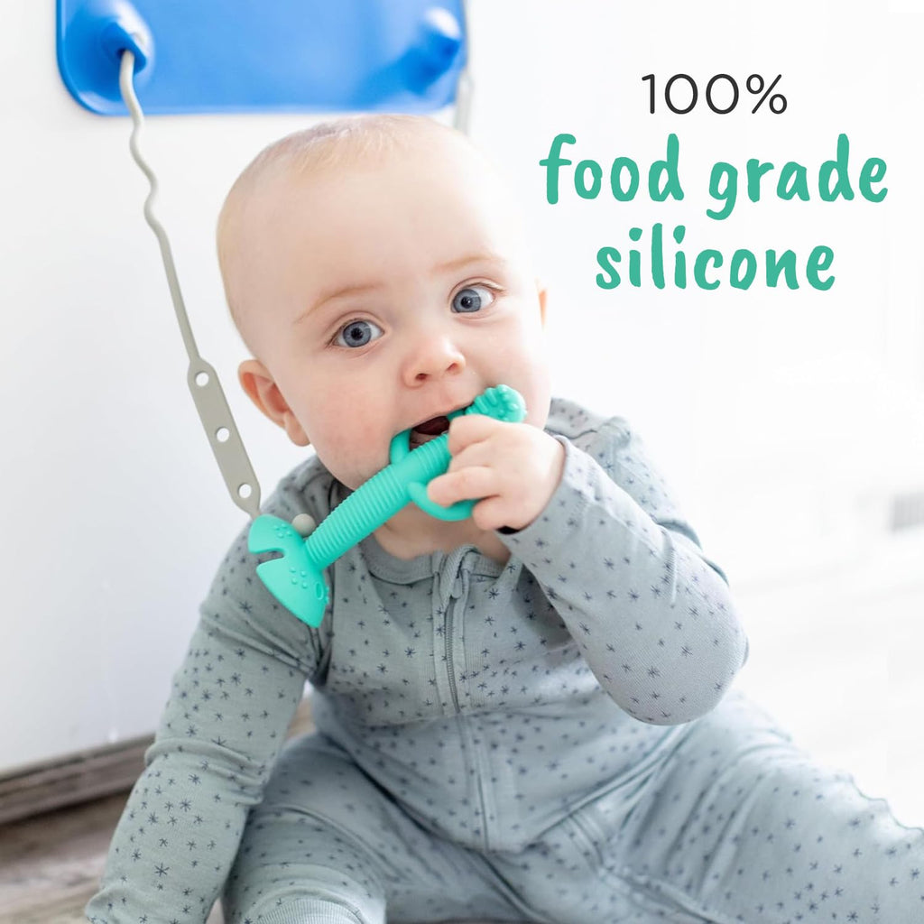 Busy Baby Teething Spoon is Dishwasher Safe in Food Grade Silicone (Tan)