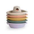 mushie Stackable Bath Boats Floating Toy (Rustic) | Made in Denmark