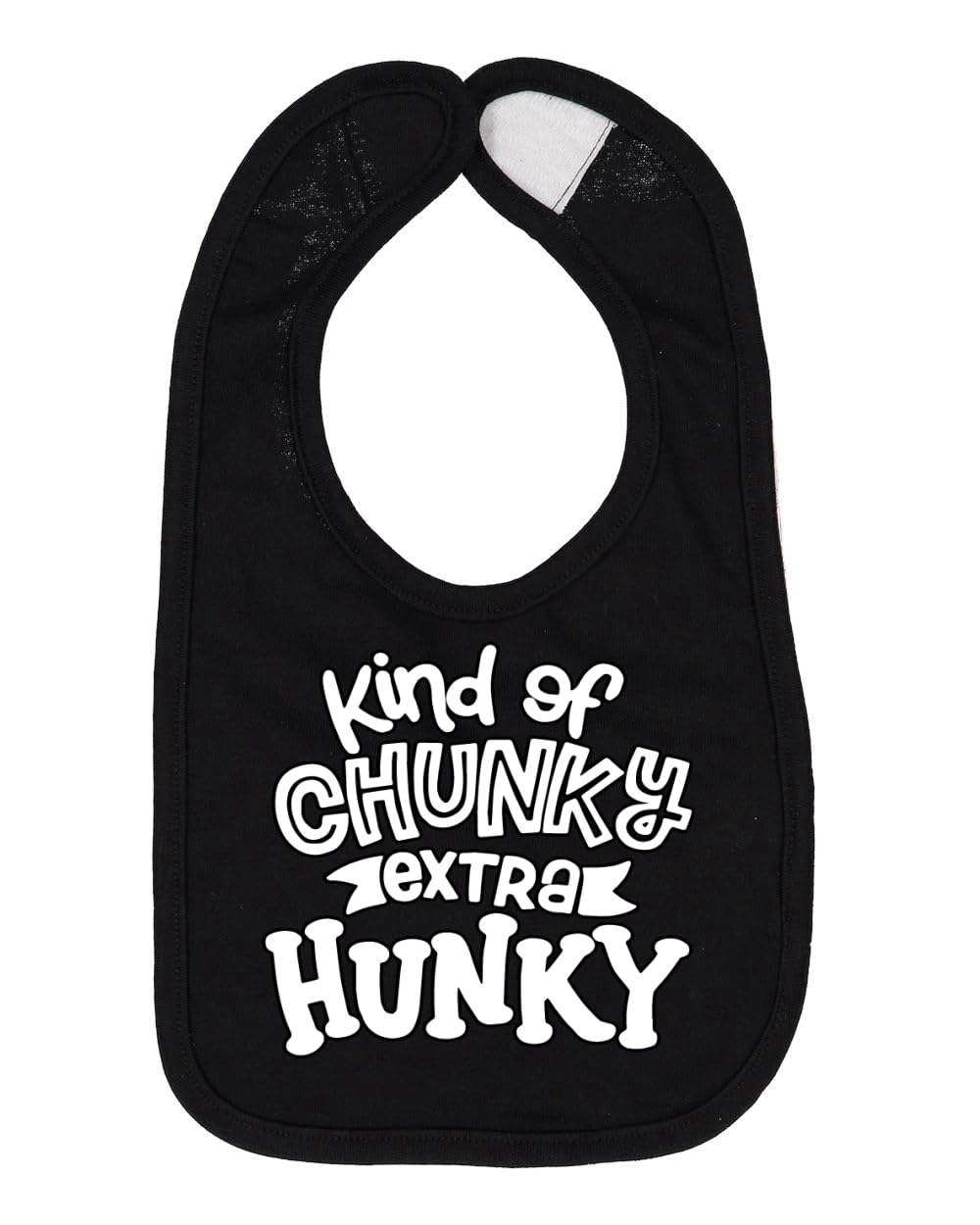 Wild Bobby Kind of Chunky Extra Hunky Humor Infant Premium Jersey Baby Bib for Girls Boys, Black, One Size