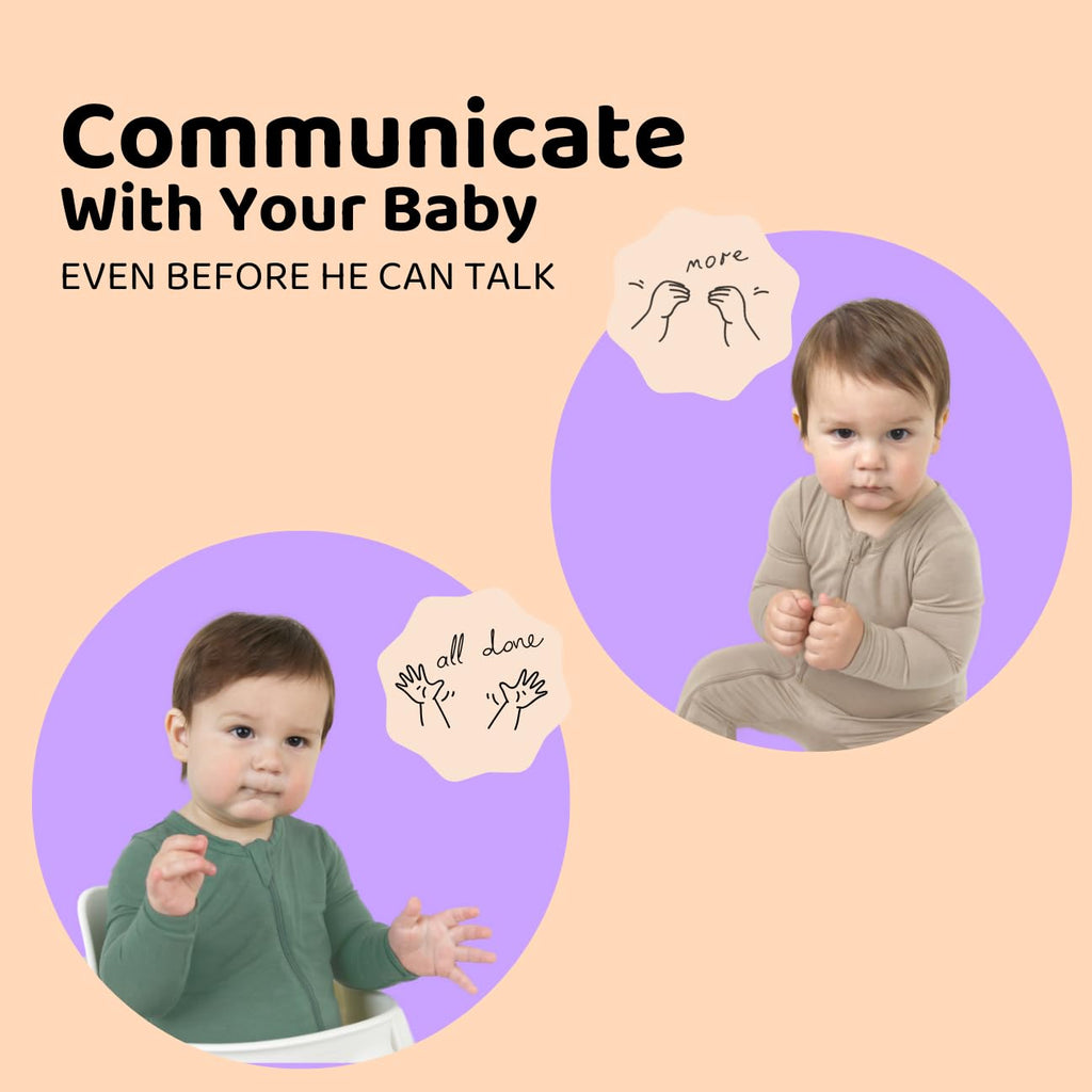 APLAINR Silicone Baby Bibs, Baby Sign Language, Set of 2, Blue Hour