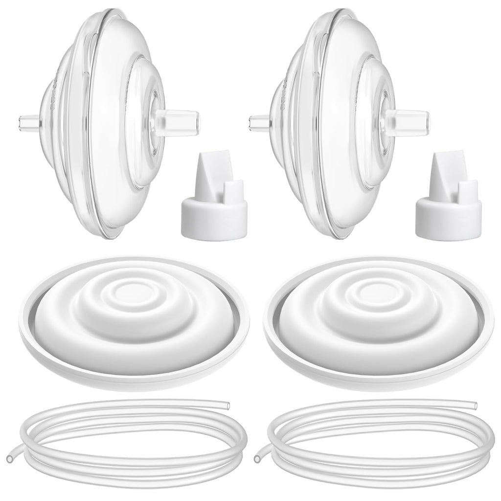 BALIME 8Pcs Pump Parts Compatible with Spectra S1/S2/9 Plus, Duckbill Valves, Backflow Protector Membrane and Tubes (Not Original Spectra Accessories)