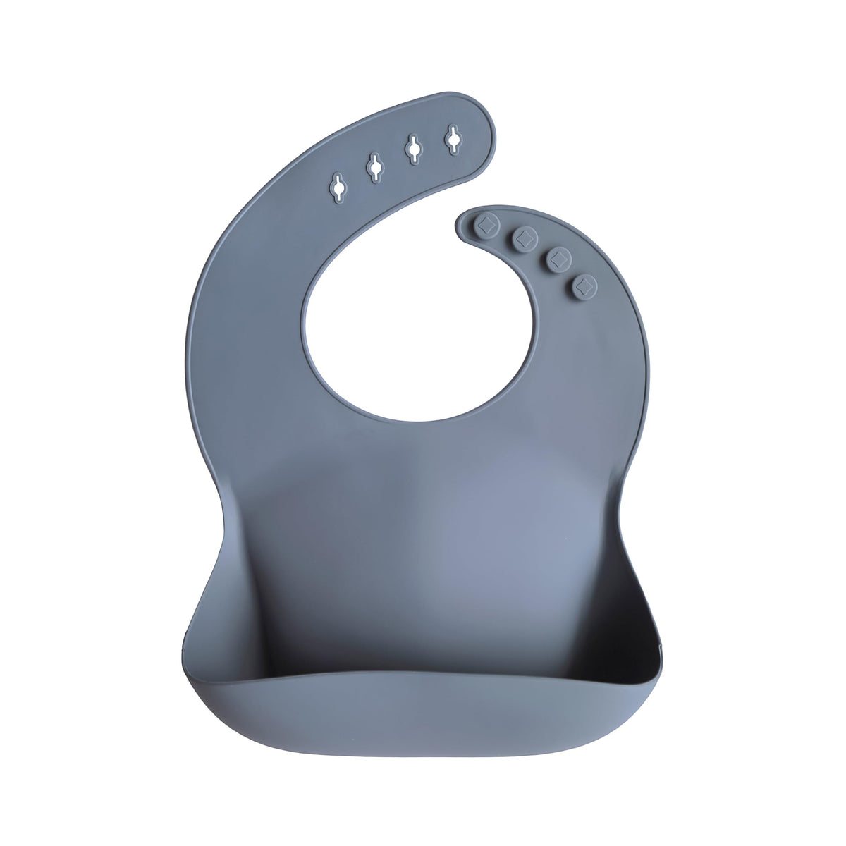mushie Silicone Baby Bib | Adjustable Fit Waterproof Bibs (Rainbows)