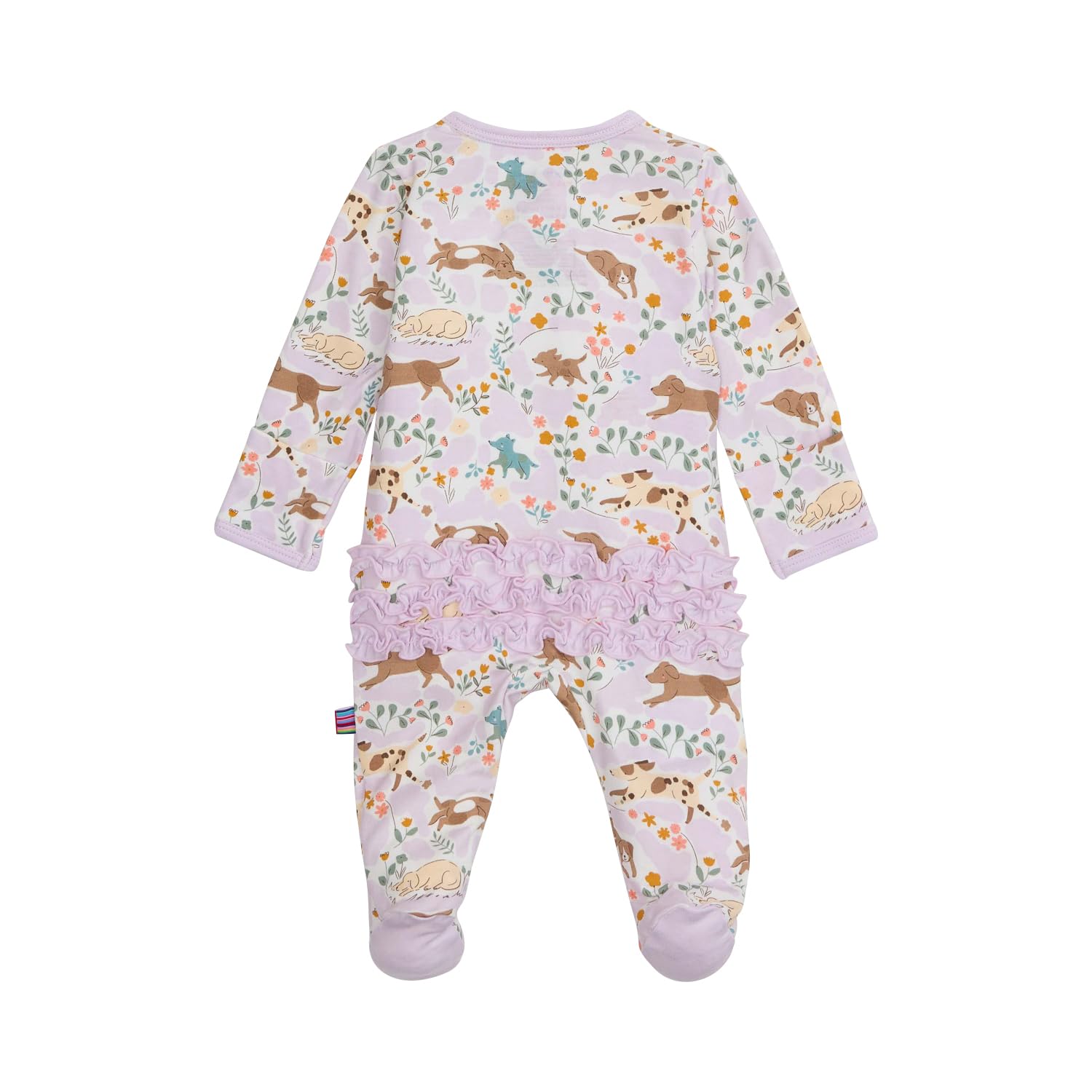 Magnetic Me Girls Modal Magnetic Baby Footie Pajamas | Silky Soft Modal Fabric | Best Fur-End Ruffle | 3-6 Months