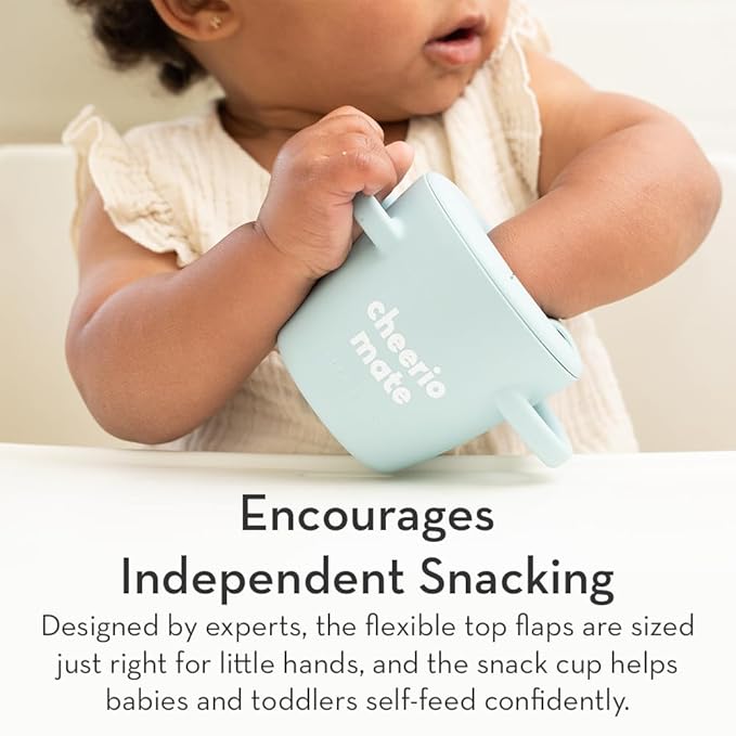 Bella Tunno Snack Cups for Toddlers, Set of 2 Silicone Spill Proof Food Containers with Lids, Babies & Kids 6-12 Months, Got Snacks & Get in my Belly