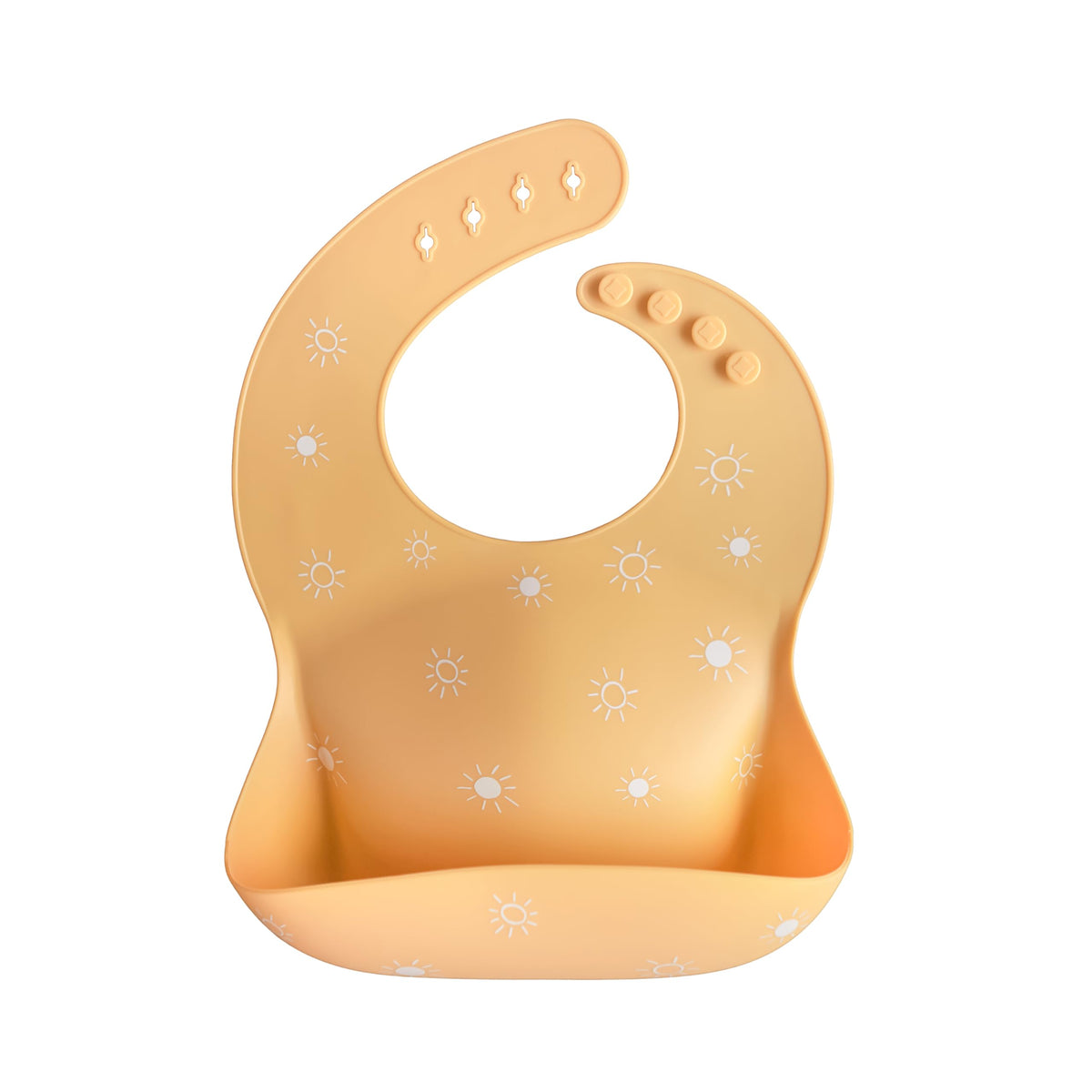 mushie Silicone Baby Bib | Adjustable Fit Waterproof Bibs (Rainbows)