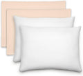 Comfy Cubs Toddler Pillow with Cotton Pillowcase, 13 x 18 in, 2 Pack - Travel and Sleep Support for Kids - Lightweight, Breathable Microfiber Fill - Soft and Cozy Small Pillow for Toddlers - Cream