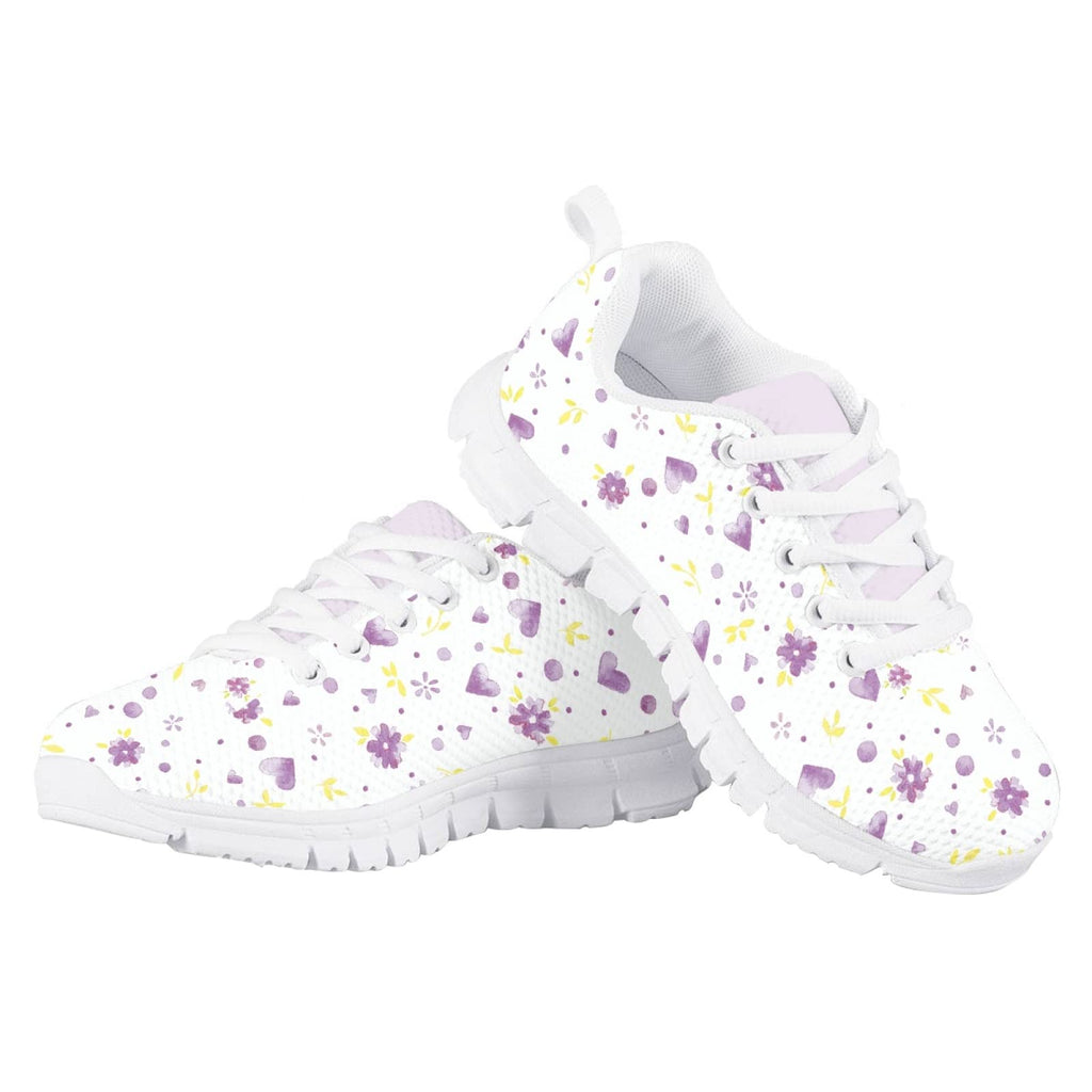MARSVOVO Girl Running Shoes Flexible Breathable Athletic Lightweight Slip On Girl Sneakers Comfortable Resistant Lace-up Pre Walking Shoes for Boy Girl Little Elephant Print Design Size 1 US