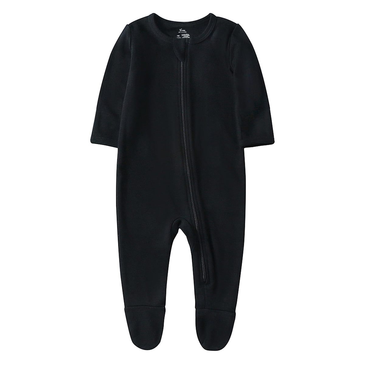 O2 BABY Baby Boys Girls Organic Cotton Zip Front Sleeper Pajamas, Footed Sleep 'n Play （12-18Months, Ivory）