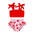 MAMAMI Toddler Swimsuit Girl Color Block Stripe Two Pieces Swimwear Baby Girl Summer Beach Bathing Suits