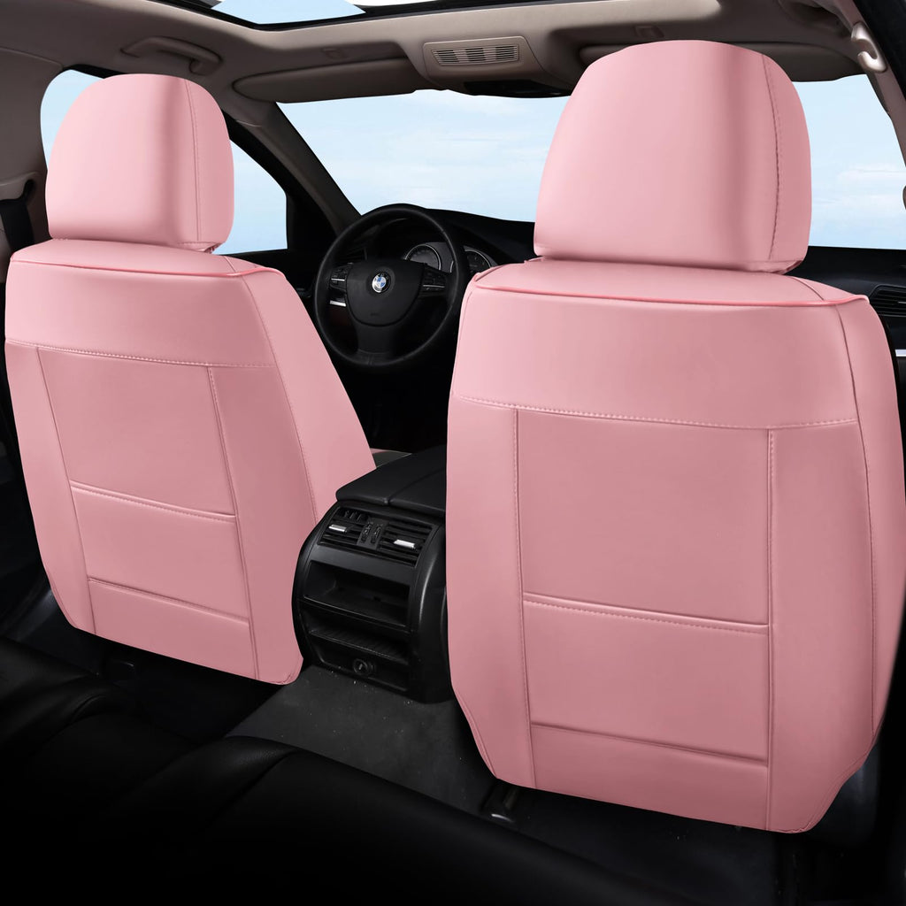 Doogo Seat Covers, Car Seat Covers, Breathable Front Seat Covers, Universal Non-Slip Seat Cushion Pink Automotive Seat Covers Accessories for SUV Sedan Truck Truck-Pink/Gary
