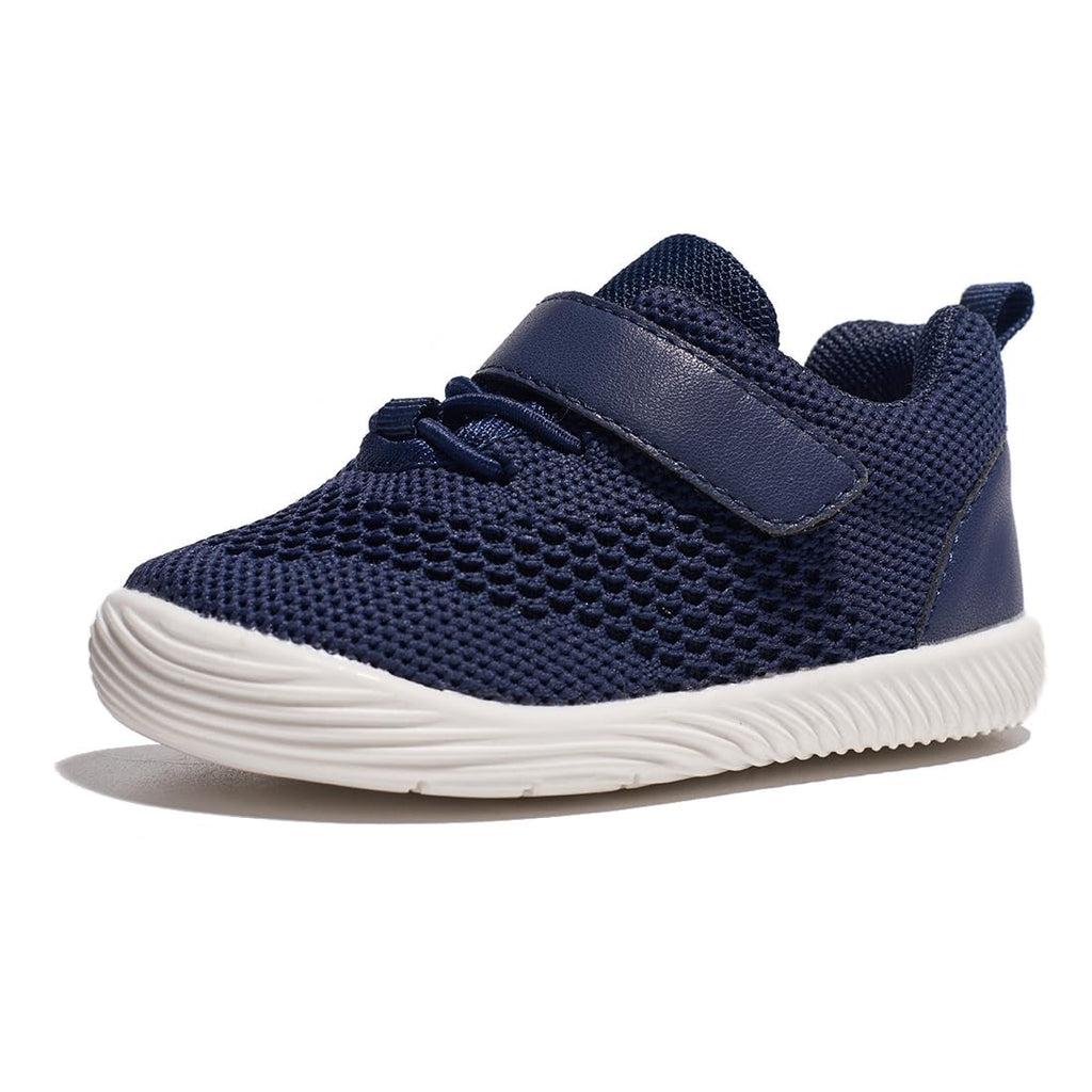 Newsonet Baby Shoes Boys Girls First Walking Non Slip Walker Infant Mesh Sneakers Breathable 6 9 12 18 24 Months Navy Size 12-18 Months Toddler