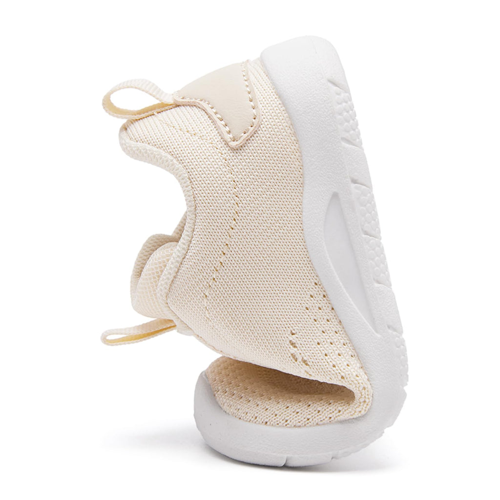 MORENDL Toddler Sneakers Baby Slip On Walking Shoes Non-Slip Breathable Boys & Girls Running Shoes Infant Tennis Shoe Khaki 9-12 Months Size 4.5
