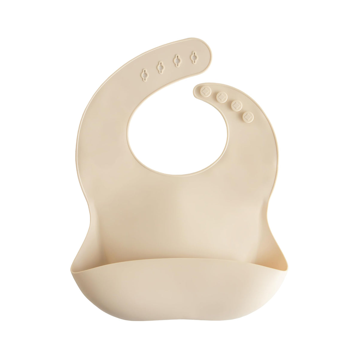 mushie Silicone Baby Bib | Adjustable Fit Waterproof Bibs (Rainbows)