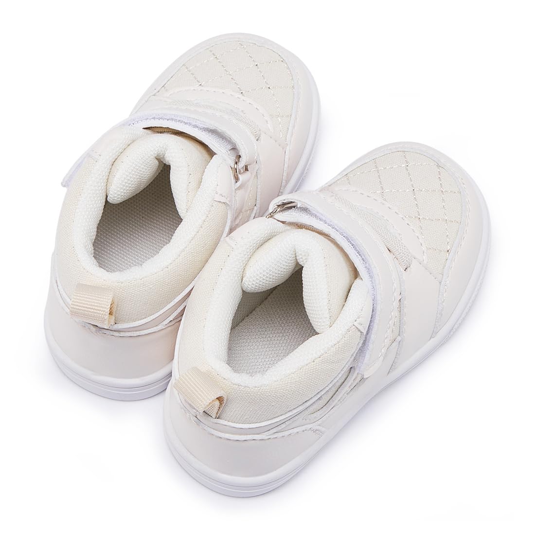BMCiTYBM Baby High Top Sneakers Toddler Walking Shoes Unisex White Size 6