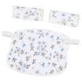 Bebamour Drool and Teething Reversible Cotton Pad For All Carry Positions Baby Carrier White Drool Bib For Boys & Girls(Flower)