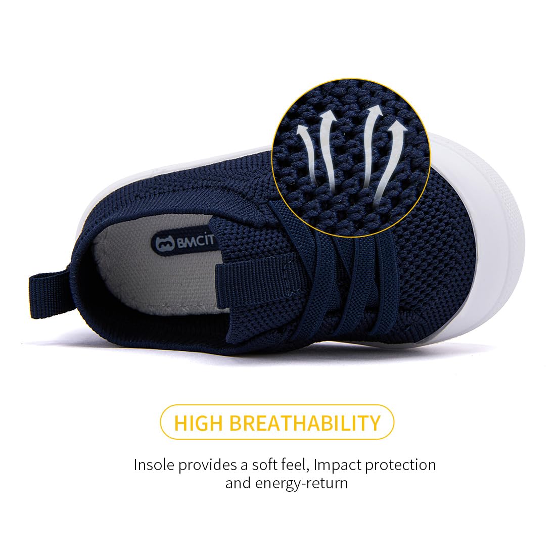 BMCiTYBM Baby Walking Shoes First Infant Sneakers Navy Size 6-12 Months