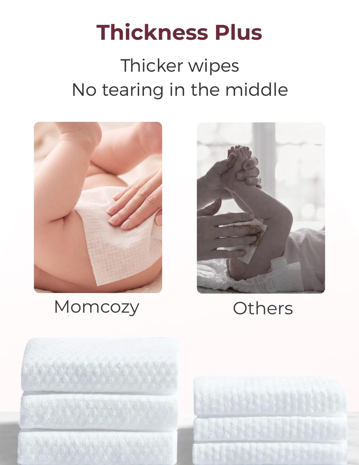Momcozy Baby Wipes, Unscented & Hypoallergenic, Gentle for Sensitive Skin