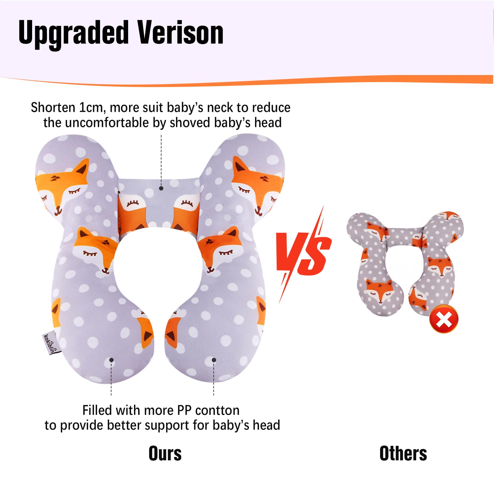 KAKIBLIN Baby Neck Pillows for Car Seat, Baby Head Support Pillow