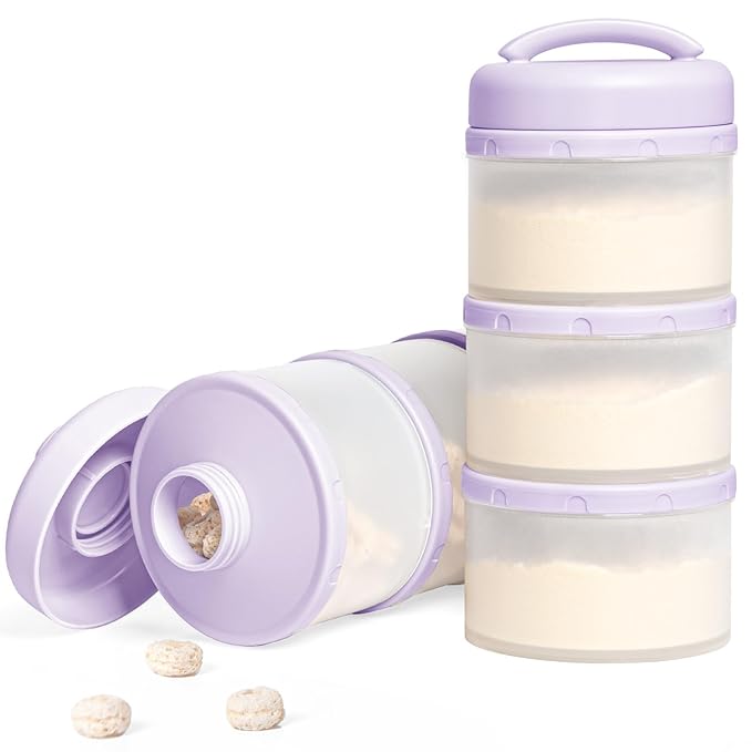 Termichy Stackable Formula Dispenser Portable: Milk Powder Container to go
