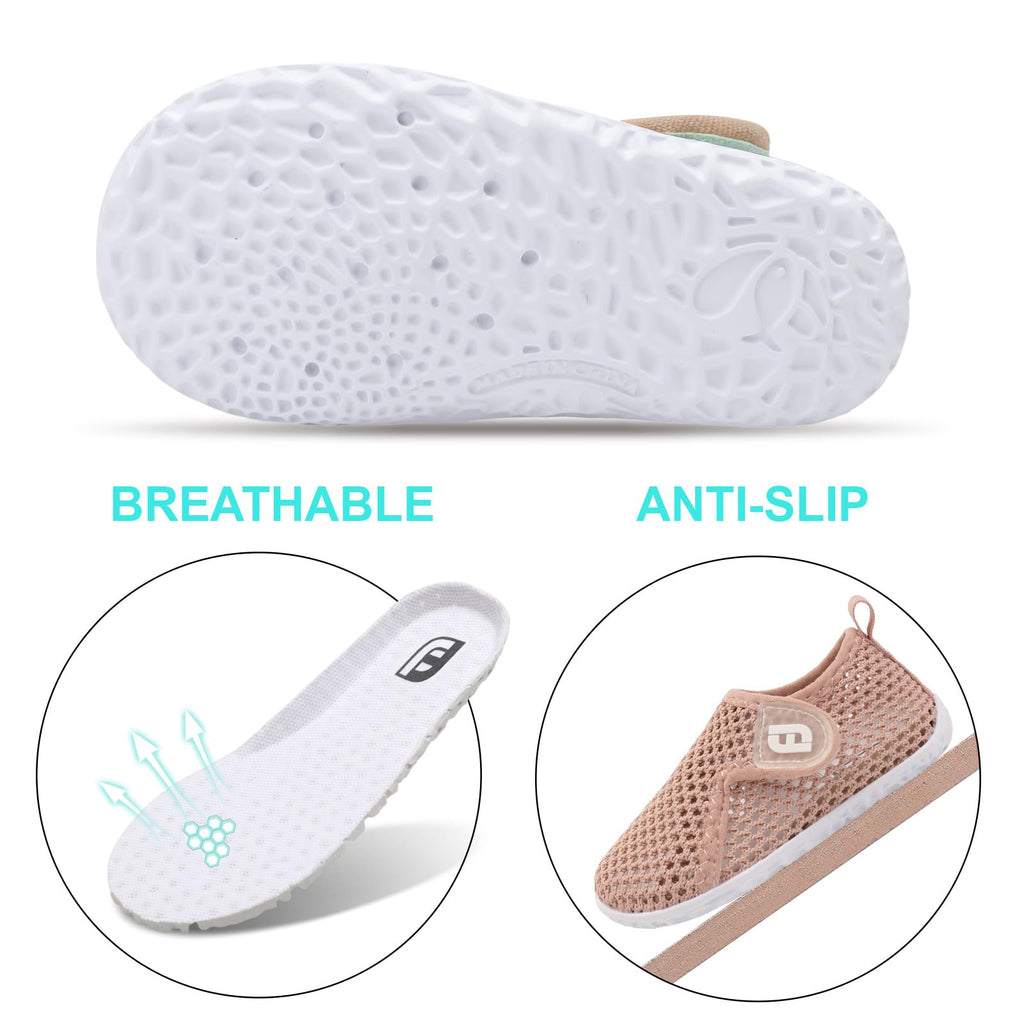 Baby Boys Girls Barefoot Swim Water Shoes Toddler Sandals Kids Sock Shoes Beach Walking Sandals Athletic SneakersDarkPink 6-12 Months Infant