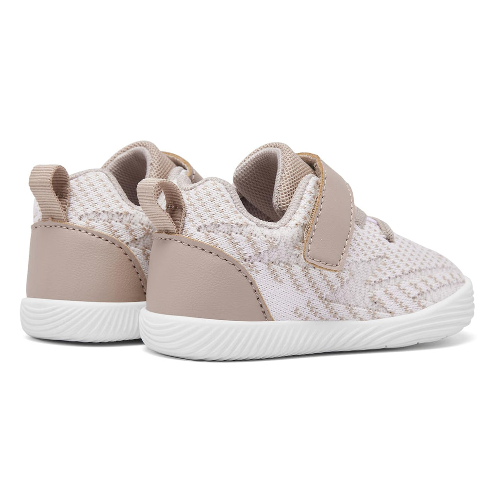 MORENDL Toddler Sneakers Baby Boys & Girls Barefoot Shoes Lightweight Breathable Walking Running Tennis Athletic Sport Shoes Brown 12-15Months